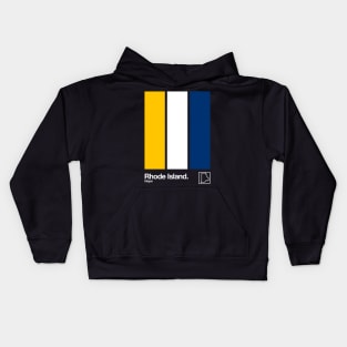 Rhode Island State Flag // Original Minimalist Artwork Poster Design Kids Hoodie